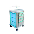 Hospital Furniture Medical Cart ABS Emergency Trolley
